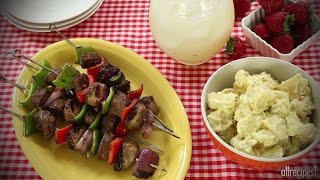 How to Make Moms Beef Shish Kabobs  Beef Recipes  Allrecipescom [upl. by Barkley]