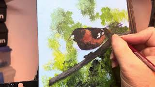 Grosbeak Underpainting [upl. by Durrett]