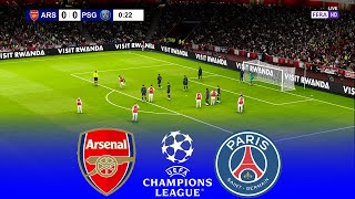 LIVE 🔴 ARSENAL vs PSG  UEFA Champions League 20242025 UCL  Full Match  eFootball Gameplay [upl. by Solram]