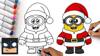 How To Draw Christmas Minion [upl. by Etsyrk18]