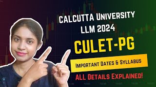 Calcutta University LLM 2024 Official Notification out😯 CULET PG Exam Date amp Syllabus details [upl. by Athelstan411]