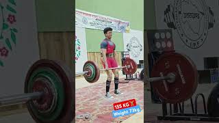 Deadlift 155 KG🏋️‍♂️ No1 Convenational Lift Weight 73kg bw powerlifting bodybuilding shorts gym [upl. by Elleinnod]