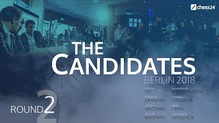 Round 2  2018 FIDE Berlin Candidates  Live Commentary [upl. by Acisseg]