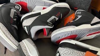 Quality Issues From Shock Drop Pair Air Jordan 3 Black Cement [upl. by Lesiram]