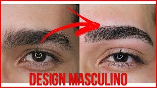 🔴COMO FAZER design de sobrancelhas MASCULINA passo a passo [upl. by Ahsennek]