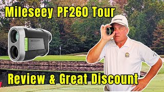 Mileseey PF260 Tour Golf Rangefinder Review and Discount [upl. by Doble]