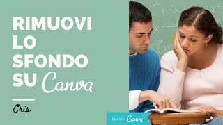 COME RIMUOVERE LO SFONDO DI UNIMMAGINE SU CANVA  TUTORIAL COMPLETO [upl. by Esenwahs]