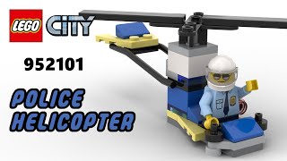 952101 POLICE HELICOPTER  LEGO City Magazine Gift Virtual Build [upl. by Ahserak576]