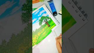 Easy greenery painting 🥰shortspaintingartvideos [upl. by Nnaylloh]