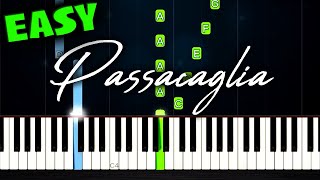 Passacaglia HandelHalvorsen  EASY Piano Tutorial [upl. by Oenire]