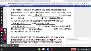 632 Populations and sustainabilty a The factors that determine popultion size [upl. by Sidonius494]