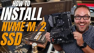 How to Install an NVME SSD on a Gigabyte X570 Aorus Elite WiFi Motherboard [upl. by Diet126]