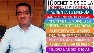 10 BENEFICIOS DE LA TIAMINA ENERGÍA MÁS MUSCULO ESTIMULA EL CEREBRO AUMENTA EL ÁNIMO ALIMENTOS [upl. by Silverstein]