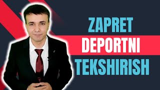 ZAPRET DEPORTNI TEKSHIRISH 2024 [upl. by Zehe]