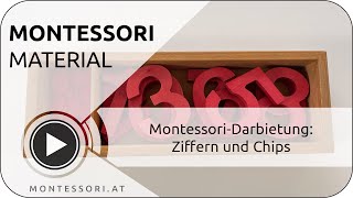 MontessoriDarbietung Ziffern und Chips Österreichische MontessoriAkademie  Ausbildung [upl. by Annawd857]