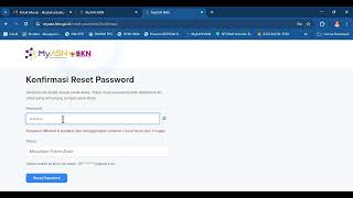 Reset Pasword MYASN BKN Terbaru [upl. by Itsirc]