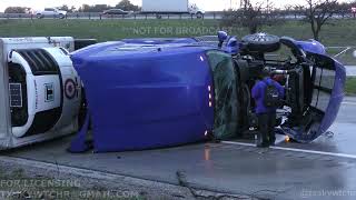 12132022 Weatherford TX Tornado Warned Storm Overturns Semi With SOT [upl. by Celestyna]