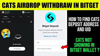 Cats Airdrop Withdrawal Bitget Cats Deposit Address amp UID Cats Token Withdrawal In Bitget Exchange [upl. by Noraj719]