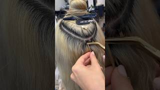 Sew in hair extensions beaded foundation hand tied wefts hairextensions wefthair sewinweave [upl. by Lsil]