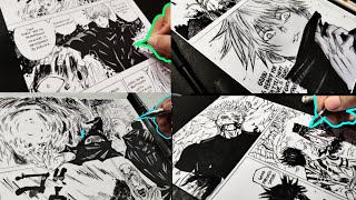 Manga Page Drawing COMPILATION  JUJUTSU KAISEN [upl. by Eisen]