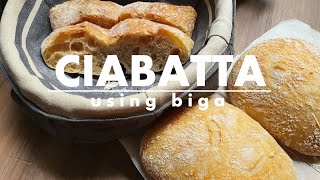 Making Ciabatta with biga in Thermomix  用美善品制作意大利比加生面团拖鞋面包 [upl. by Adamsun]