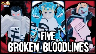 FIVE Broken Bloodlines You NEED To Use in Shindo Life [upl. by Herby53]