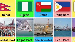 Sea Port from Different countries  Country Comparison  comparison [upl. by Rammaj]