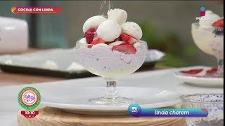 Jueves culposo ¡postre de merengue y fresa  Sale el Sol [upl. by Ahsot]