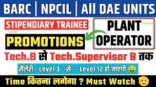 BARC plant operator promotions  npcil operator promotions  stipendiary trainee catII promotions [upl. by Germana]