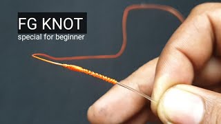 fishing knots  FG KNOT very easy for BEGINNER  Braided To fluorocarbon [upl. by Aisile]