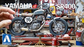 アオシマ ヤマハ SR400 トラッカー Aoshima 112 YAMAHA SR400 tracker [upl. by Vanessa573]