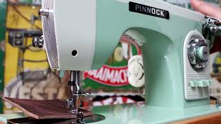 Sewing 4mm Leather with an Australian Pinnock Sewing Machine [upl. by Gwenore396]