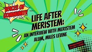 Life After Meristem An Interview with Meristem Alum Miles Levine [upl. by Damales478]