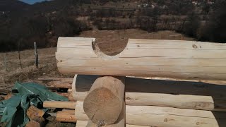 Izgradnja drvene kuće brvnare Building Log Cabin [upl. by Courcy]