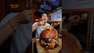 6KG 13lbs Dino Rib Burger  Best burger challenge Ive had in awhile foodchallenge [upl. by Qifar625]