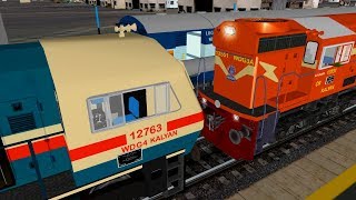 Loco Fail Rescue With WDG4 KYN  18520 Kurla  Visakhapatnam Expres  Play In Open Rail [upl. by Dira]