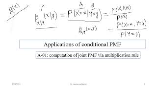 L13 Various applications of conditional probability mass functions [upl. by Patnode194]