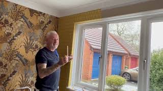 How To Keep Wallpaper Level Above The Top Of A Window [upl. by Goodspeed]