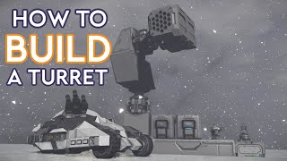 How To build a Turret AutomaticManual Control  Space Engineers [upl. by Asa]