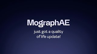 MographAE 13 for After Effects [upl. by Namya790]