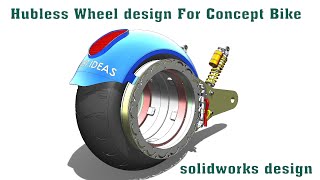 Hubless wheel design hublesssolidworksspokelessMotorcyclecyclewheelbikeev [upl. by Adachi805]