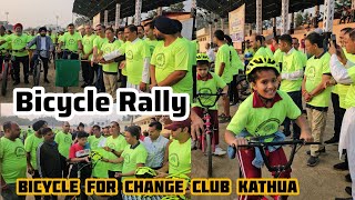 Bicycle Rally  Bicycle For Change Club Kathua [upl. by Urbano]