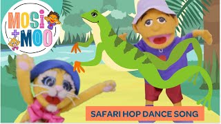 Safari Hop Dance Song for Kids 🍎 Educational Fun Jungle Easy Steps 🐸 Dance to Learn [upl. by Syxela]