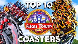 Top 10 Rollercoasters at Alton Towers [upl. by Yllac]