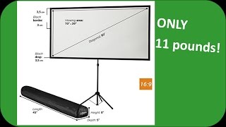 Celexon 80 inch Ultralight Portable Tripod Projector Screen With Carry Case  A [upl. by Olympe684]