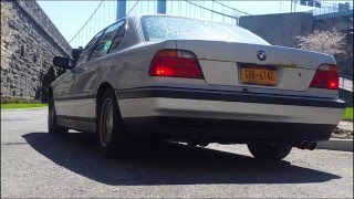 E38 740iL Muffler Delete Before amp After [upl. by Wey911]