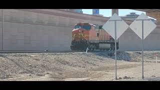 BNSF C449W 5277 With A Fouled K3LA Horn [upl. by Nibor]