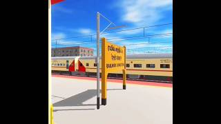 railway junction icf train parallel race train crossing3d [upl. by Dede]