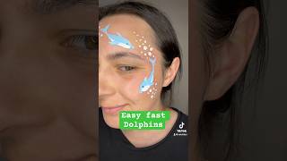 3 minute face painting facepainting painting festival dolphin shorts [upl. by Eirrem]