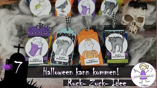 7 Tage Halloween Tag 7 Ruck Zuck Goodies  Stampin Up  fröhlich basteln [upl. by Aihcropal]